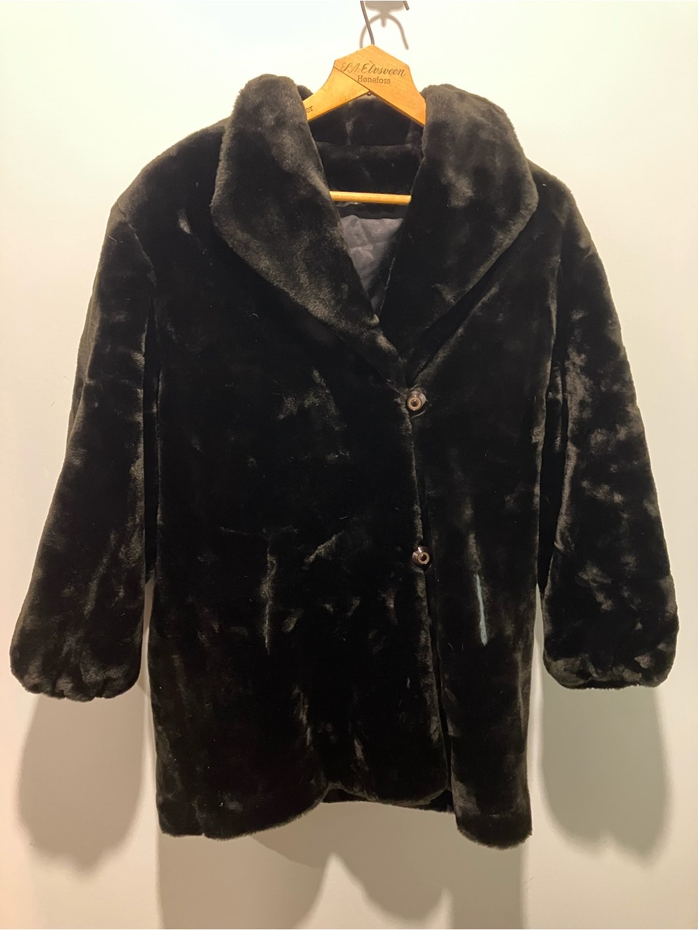 Vintage Mid -Length Borg Faux Fur - Great Vintage Condition Black/Brown L/XL